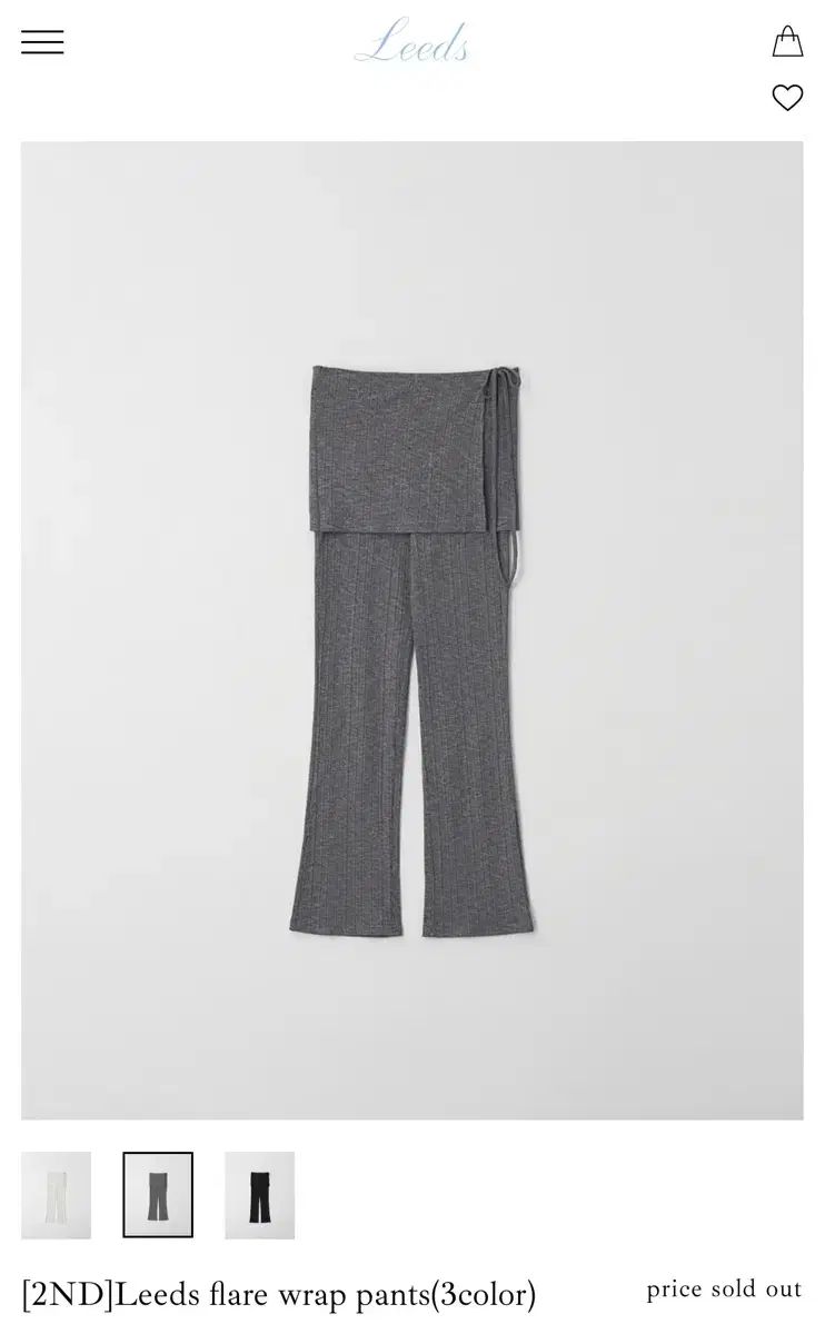 ショップリーズ leeds フ ラップ パンツ ショート グレー