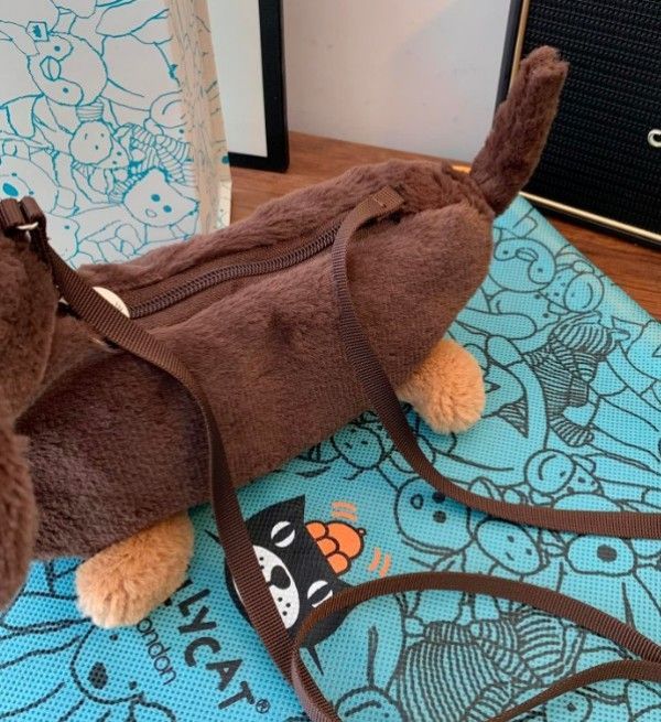 新品ジェリーキャットJellycatダックスフント犬ポシェット