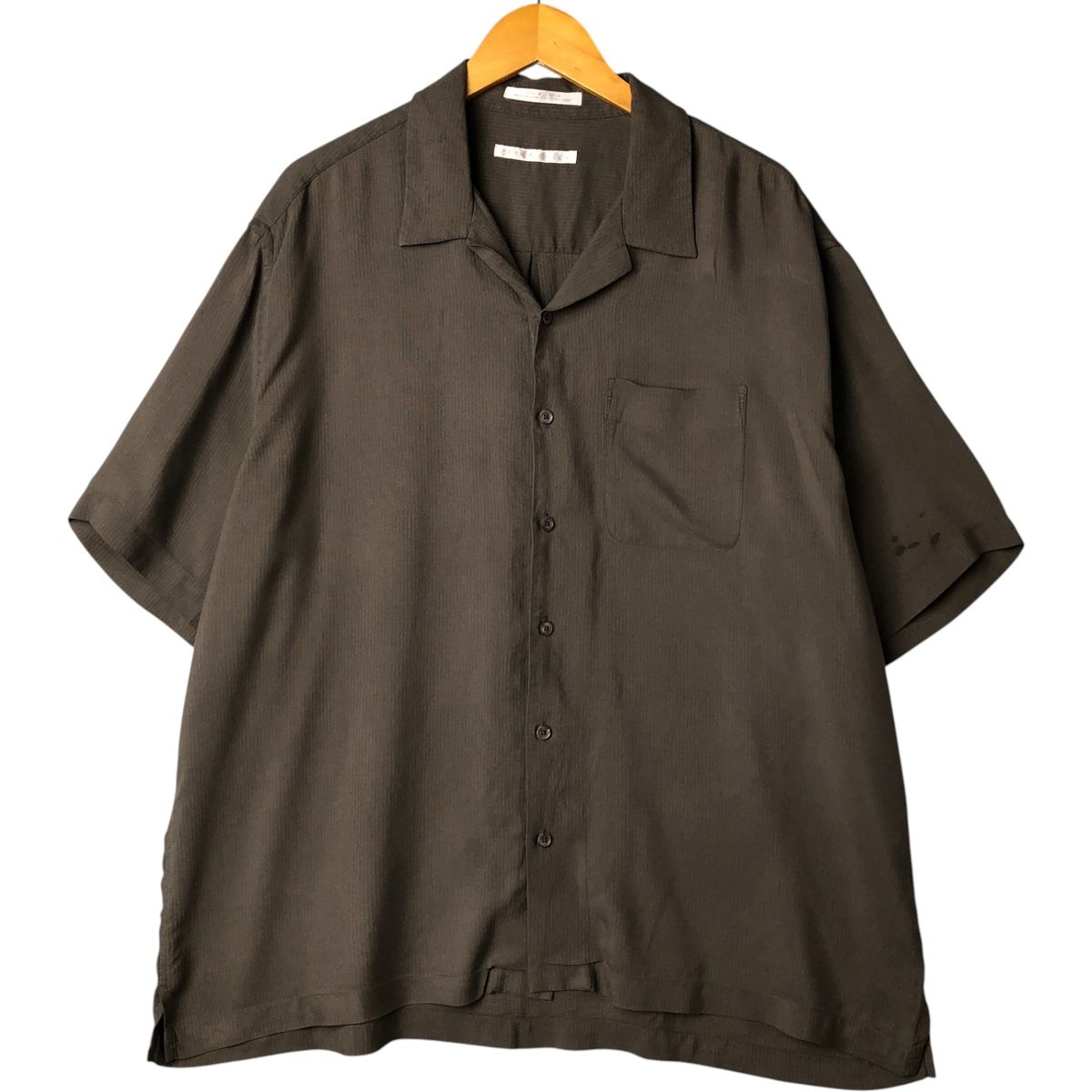 古着 ペリーエリス PERRY ELLIS 半袖 オープンカラー シルク
