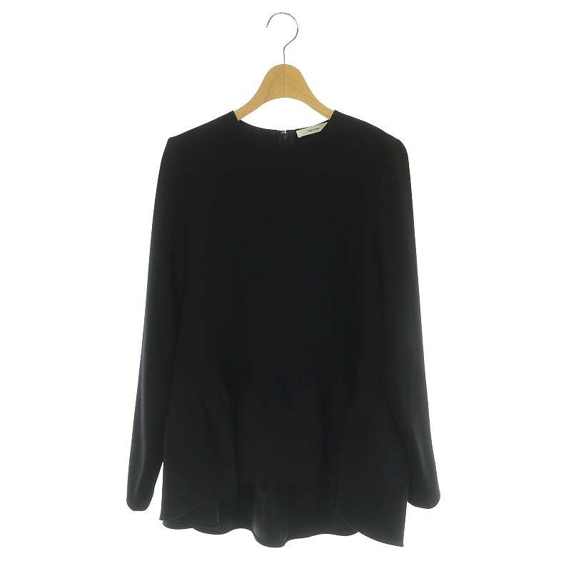 ヨーコチャン YOKO CHAN ロングスリーブヘムギャザーブラウス 38