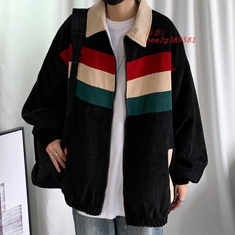 カジュアル ゆったり コーデュロイ 色差し コーデ ジャケット おしゃれ 春秋 もちがいい スポーツ ジップアップ nee2g389581