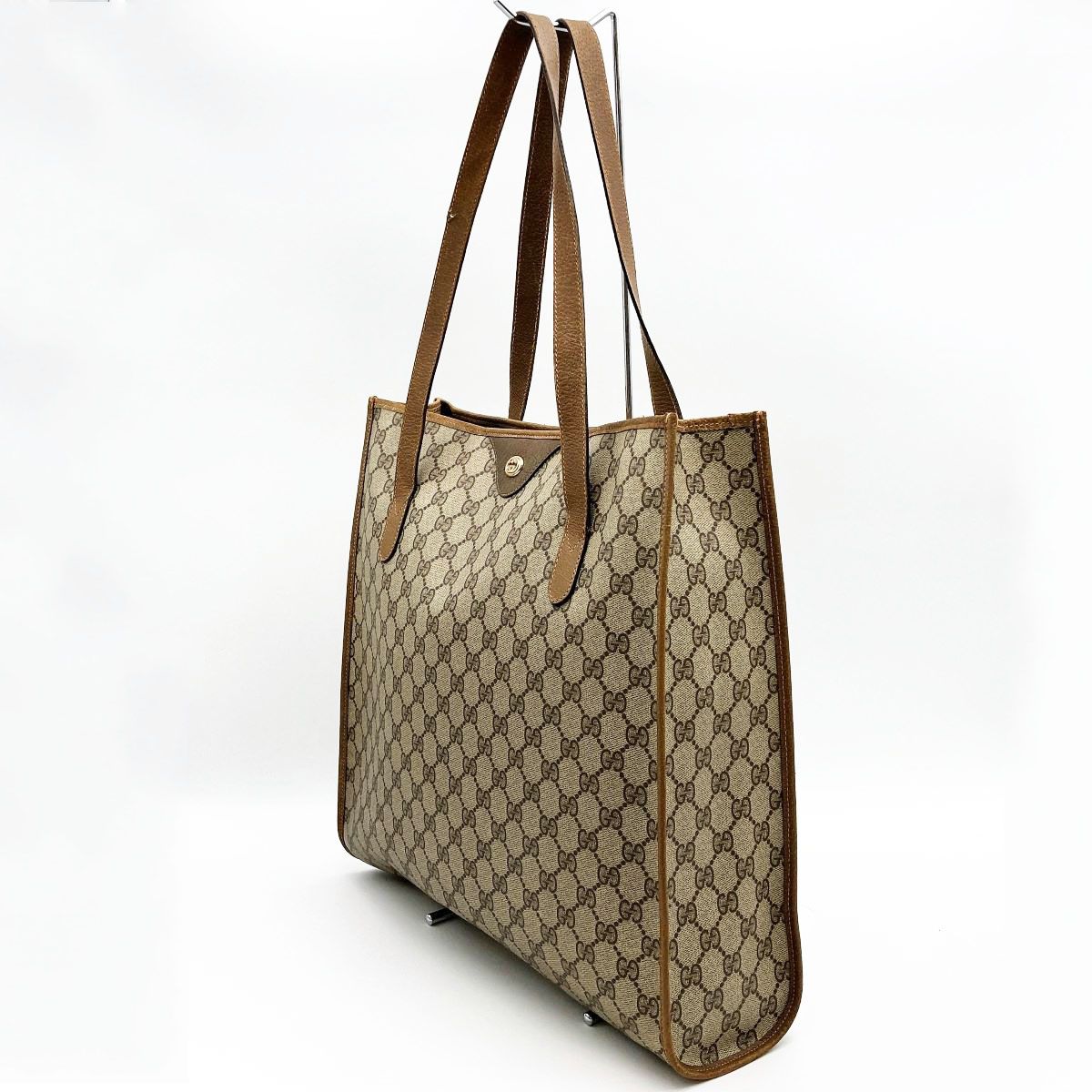 Gucci GGパターン トートバッグ ベージュ/ブラウン　オールドグッチ GUCCI グッチ オールドグッチ GG柄 トートバッグ バッグ ベージュ