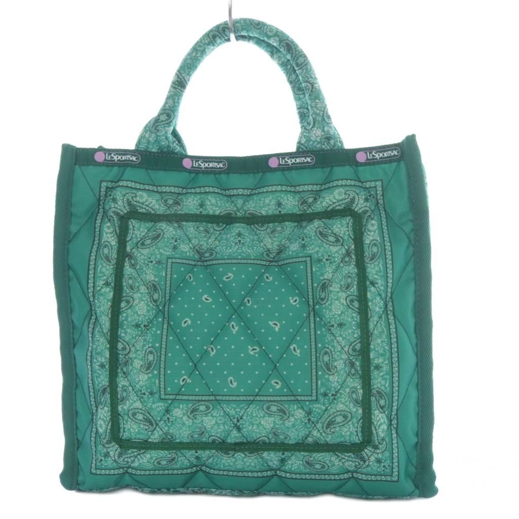 レスポートサック SM CHAIN QUILT TOTE バンダナグリーントート レスポートサック LesportSAC SM CHAIN QUILT TOTE バッグ