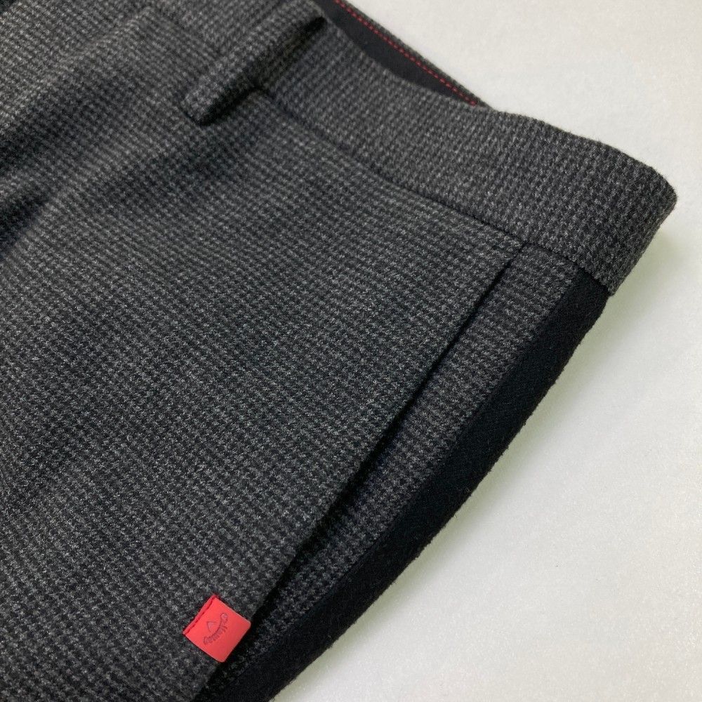 サイズ：LL CALLAWAY キャロウェイ レッドレーベル/2024年モデル 起毛 ストレッチパンツ 千鳥柄 グレー系 [240101463917] ゴルフウェア メンズ ストスト サイズ：LL CALLAWAY キャロウェイ レッドレーベル/2024年モデル