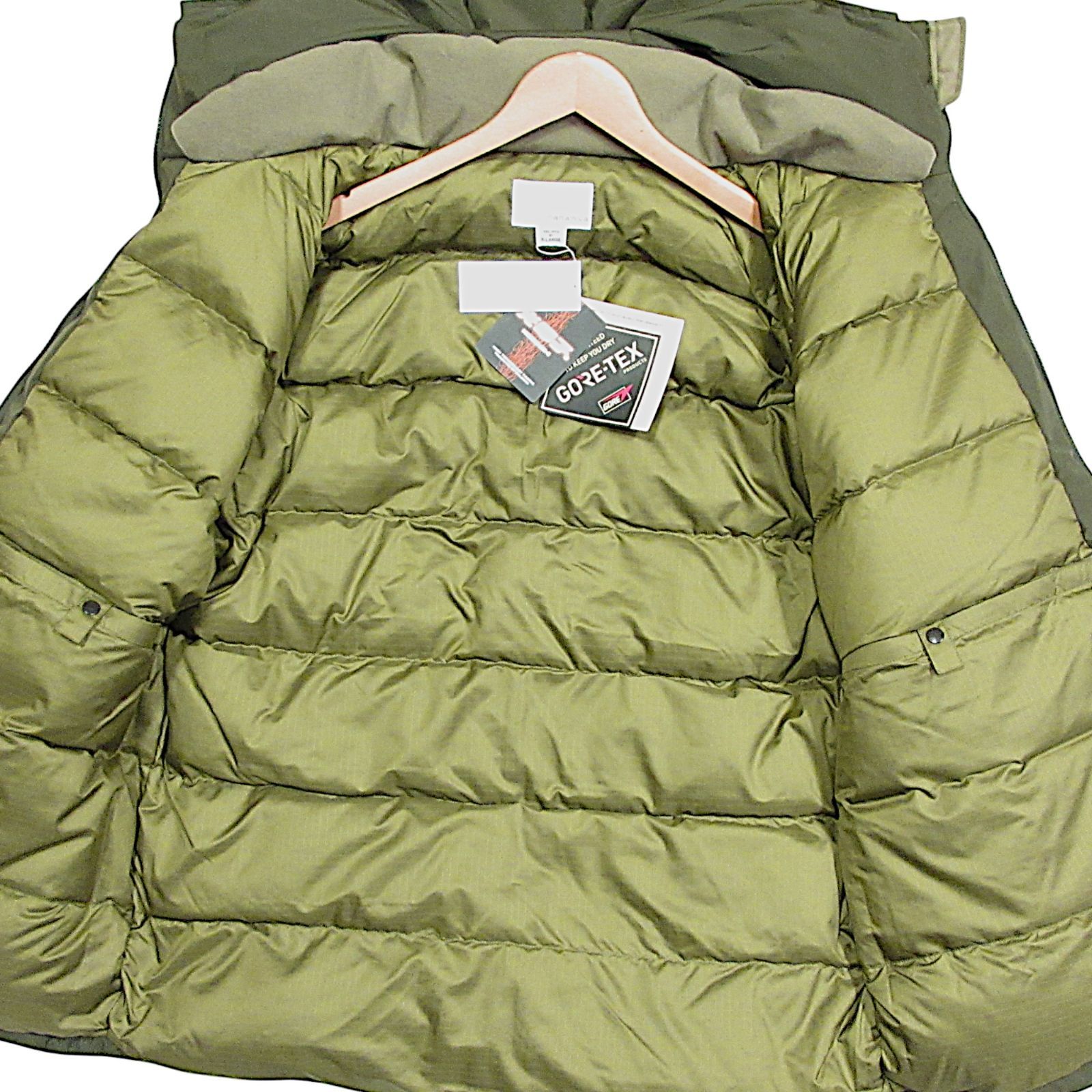 ナナミカ 定9.9万 GORE-TEX ミドル丈 ダウンコート ジャケット L