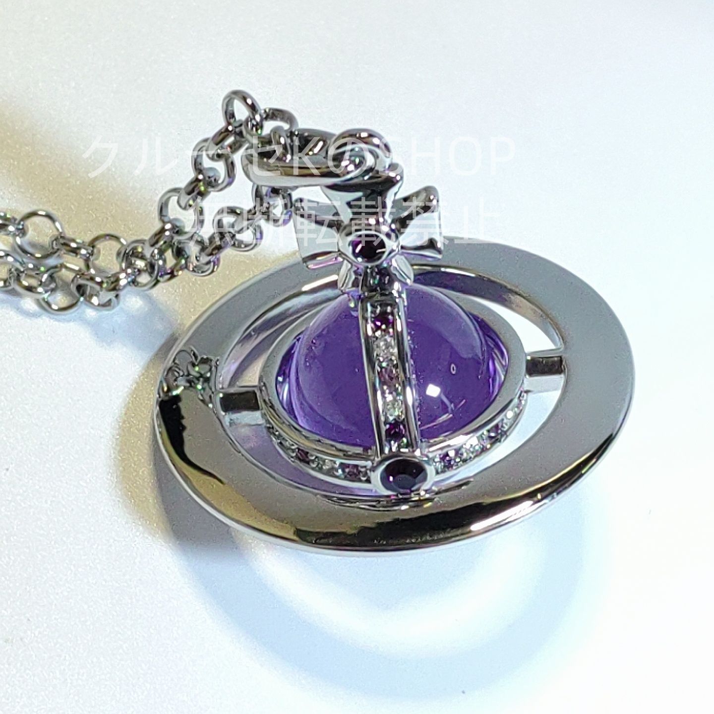 Vivienne Westwood オーブネックレス 紫 パープル ヴィヴィアン スモールオーブネックレス silver×紫