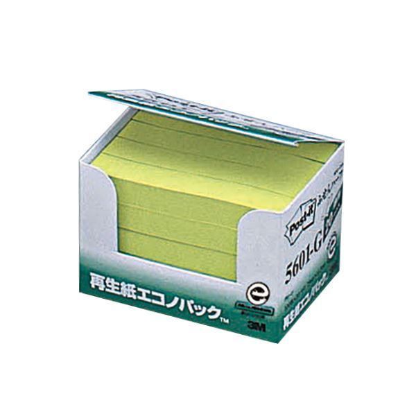 まとめ 3M ポスト イット エコノパックふせんハーフ 再生紙 75×12.5mm グリーン 5601-G 1パック 20冊 ×5セット
