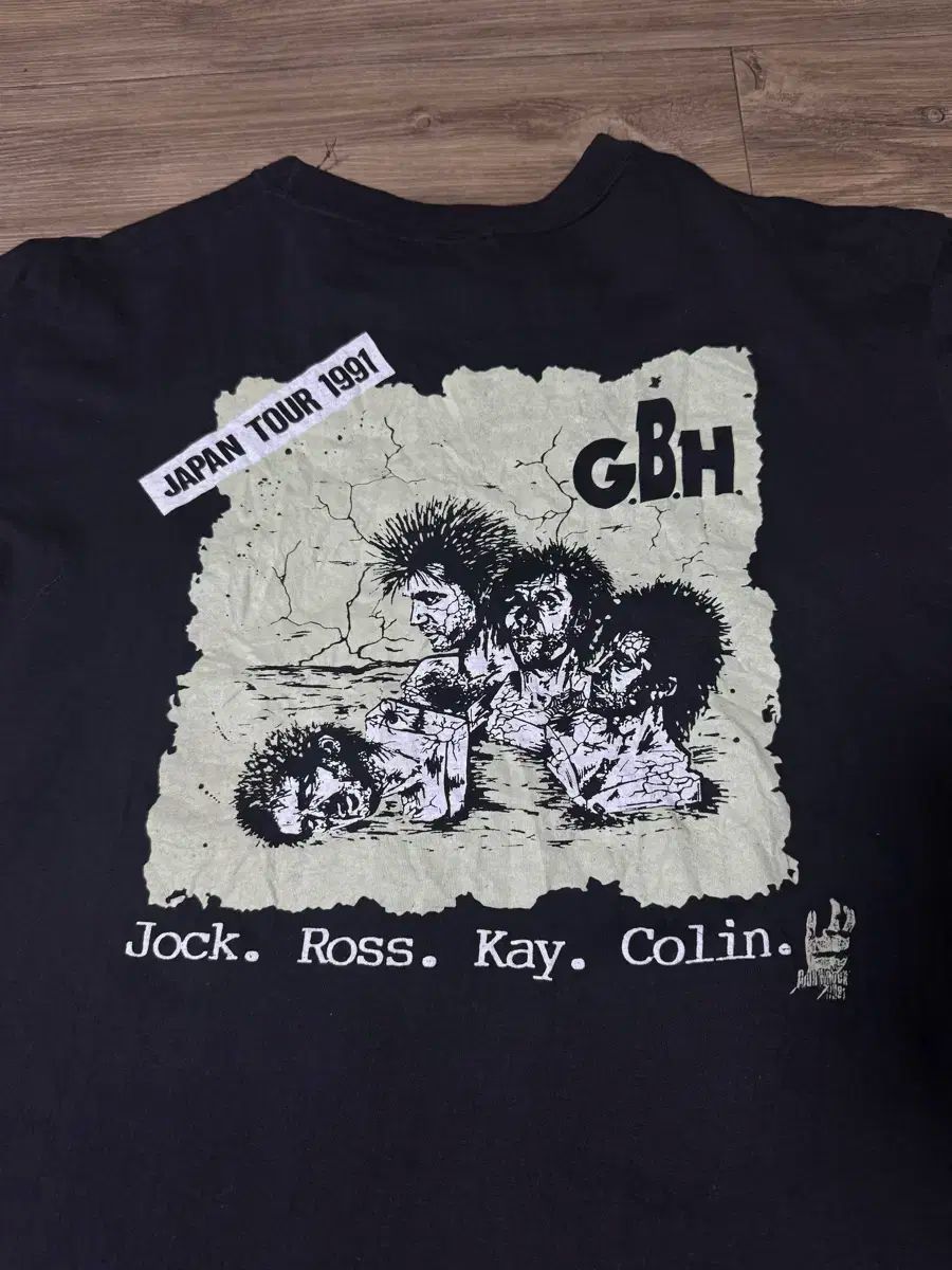 ヴィンテージ GBH 1991 ジャパン ツアー バンドTシャツ uk82