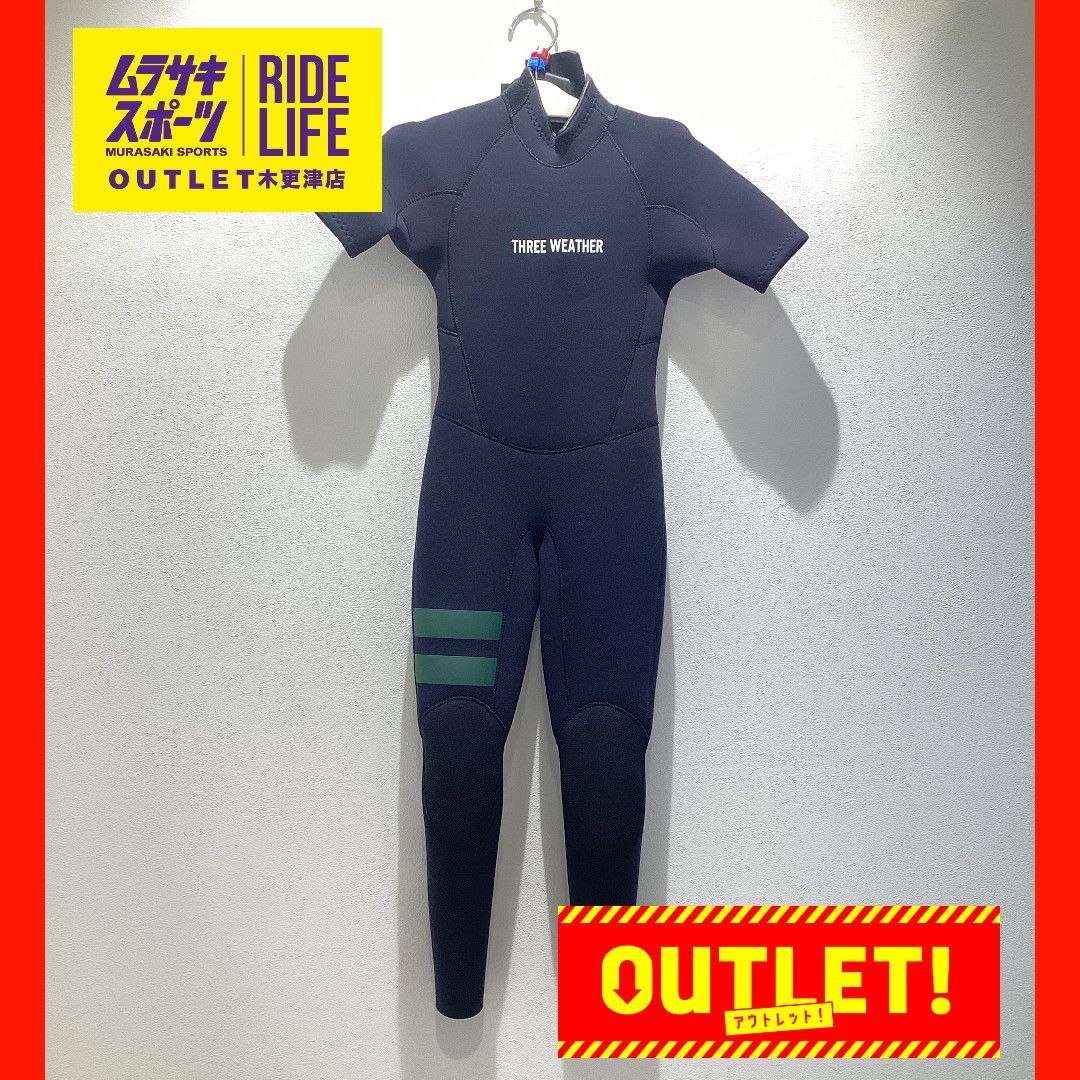 ムラスポOUTLET公式 THREE WEATHER スリーウェザー BZ JUNIOR 3X2 ウェットスーツ シーガル 半袖 キッズ ジュニア 子供 サーフィン 海遊び ムラサキスポーツ OUTLET アウトレット