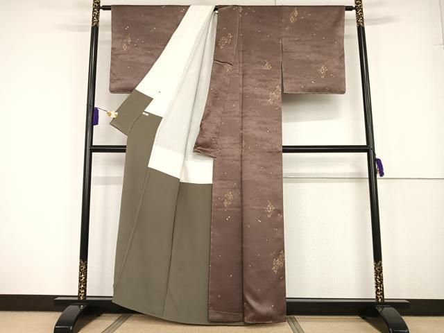 逸品！ 千總謹製 創業460年 辻ヶ花 絞り 小紋 正絹 AK-4677 平和屋着物○創業460年・千總 小紋 花菱文 金彩 高島屋扱い 正絹