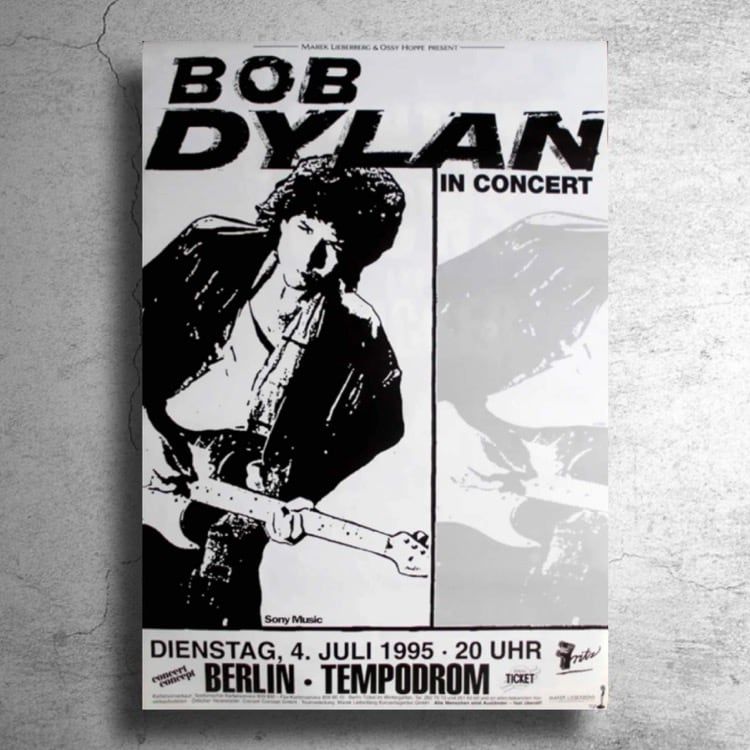 ボブ・ディラン Bob Dylan』1995年ドイツ公演ポスター/ロック音楽