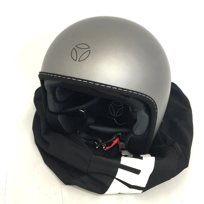 MOMO DESIGN Eagle Pure ジェットヘルメット 除菌消臭済 サイズ表記無 M～Lサイズ相当 マットシルバー オートバイ ツーリング ライディング バイカー バイク用品 TA3487