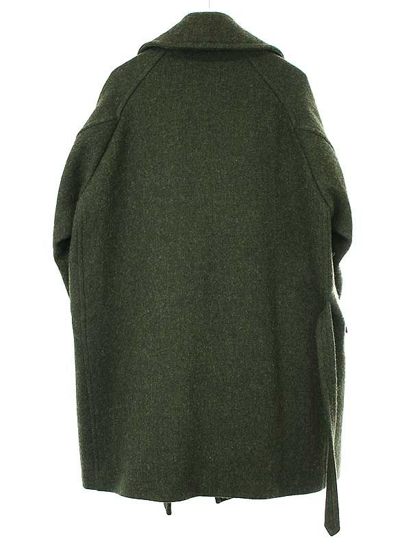 COMOLI コモリ 19AW ウールショールカラーコート カーキ 2 Q03