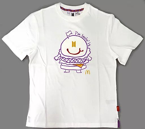 衣類　ジョングク(BTS/防弾少年団) SAUCY Tシャツ ホワイト XLサイズ 「BTS×マクドナルド 第2弾」 中古】衣類 ジョングク(BTS/防弾少年団) SAUCY Tシャツ ホワイト