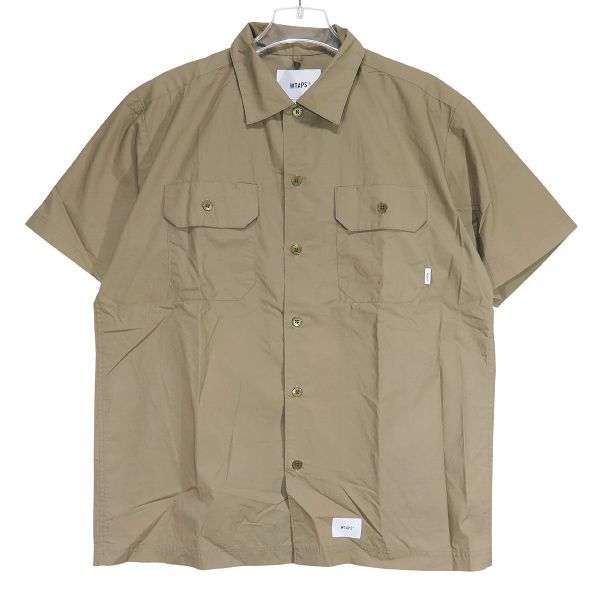 WTAPS ダブルタップス 21SS DECK|SS|COTTON.BROADCLOTH 211WVDT-SHM05 デッキ ショートスリーブ シャツ コットン ブロードクロス オリーブドラブ 半袖 サイズ02 M junz