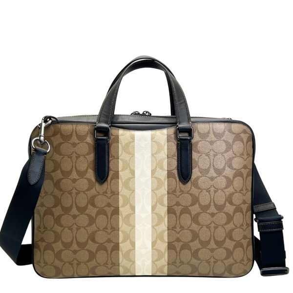 【新品】COACH コーチ グラハム スリム シグネチャーレザー　ビジネスバッグ 公式】コーチアウトレット | グラハム スリム ブリーフ シグネチャー