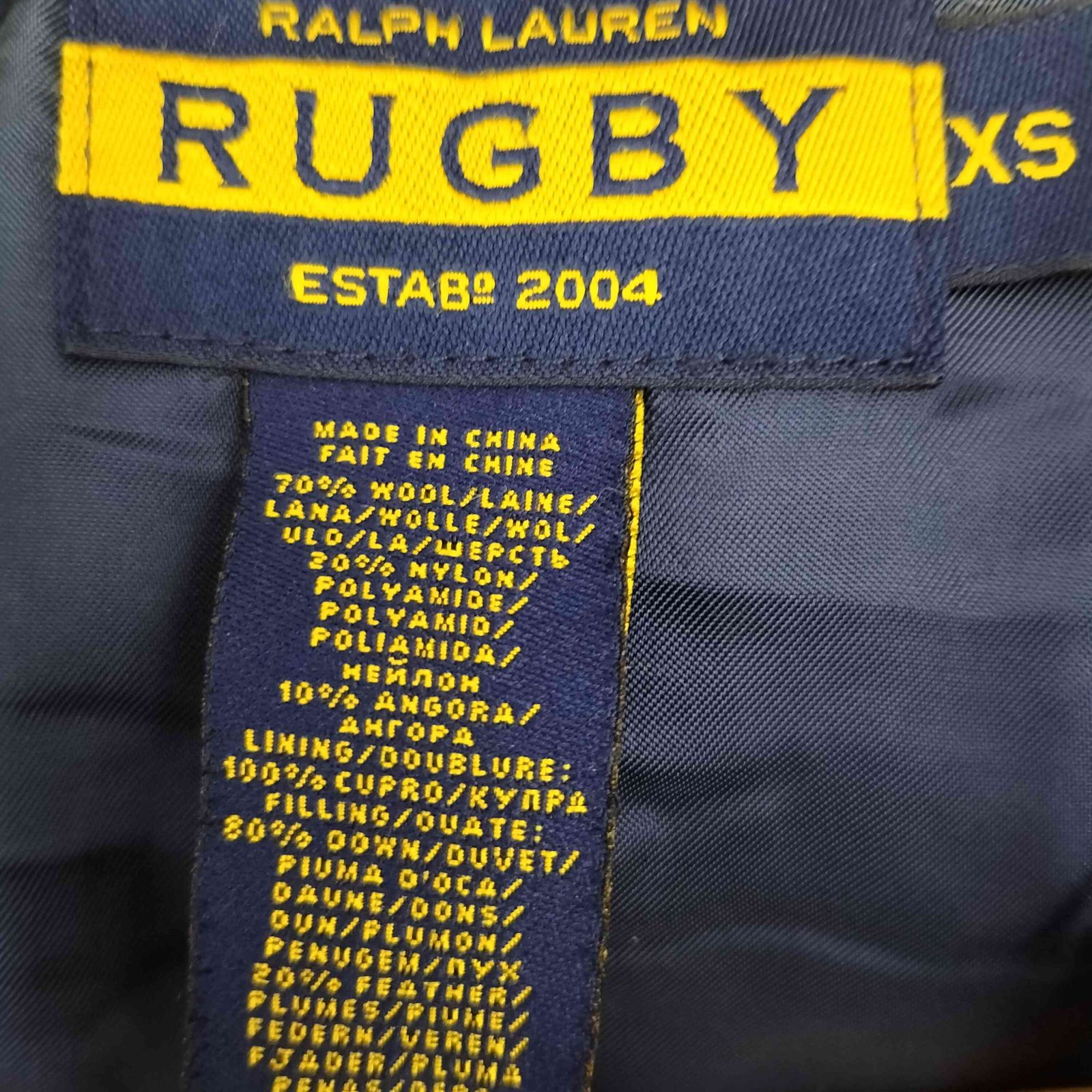 ラグビーラルフローレン Rugby Ralph Lauren エンブレム 刺繍 金ボタン 