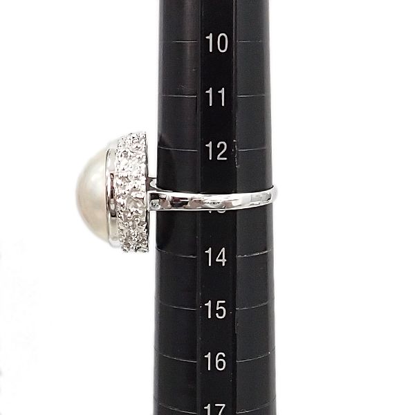 タサキ 田崎真珠 マベパール リング K14ホワイトゴールド TASAKI 中古  
