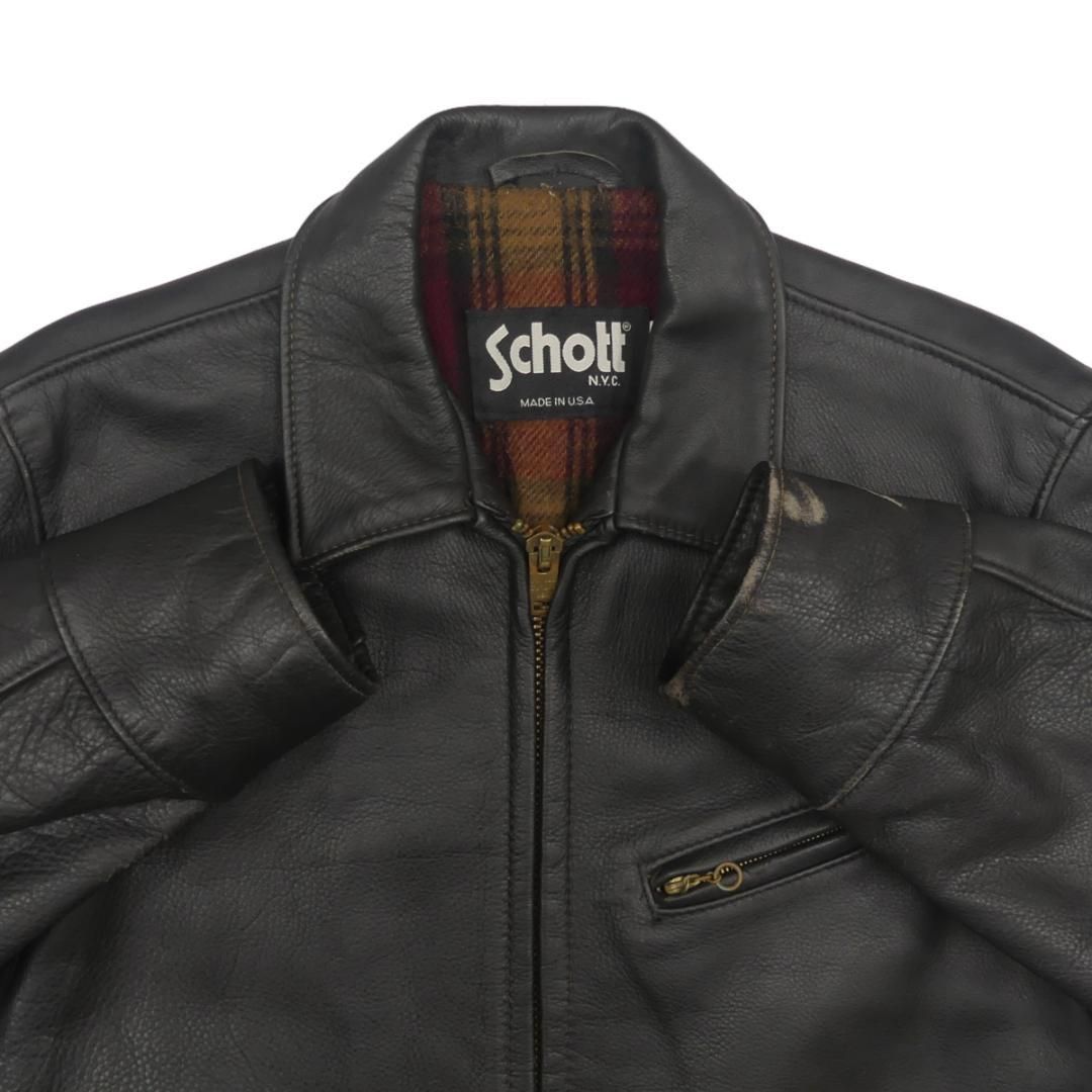 Schott 40 ショット L ライダースジャケット シングル HH9530 schott - Schott 40 ショット L ライダースジャケット シングル