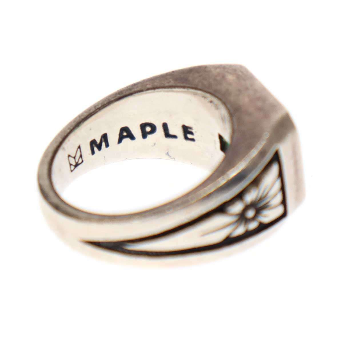 MAPLE メープル MIDNIGHT RING SLIM スクエアストーン シルバーリング 
