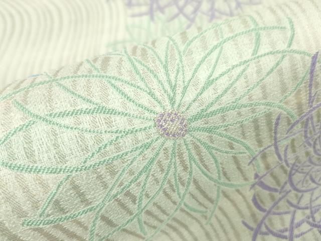 平和屋本店■極上　世界的友禅作家　千地泰弘　九寸名古屋帯　乱菊　金銀糸　逸品　未使用　DZAA4572kh5 平和屋本店□極上 世界的友禅作家 千地泰弘 九寸名古屋帯 乱菊 金銀糸