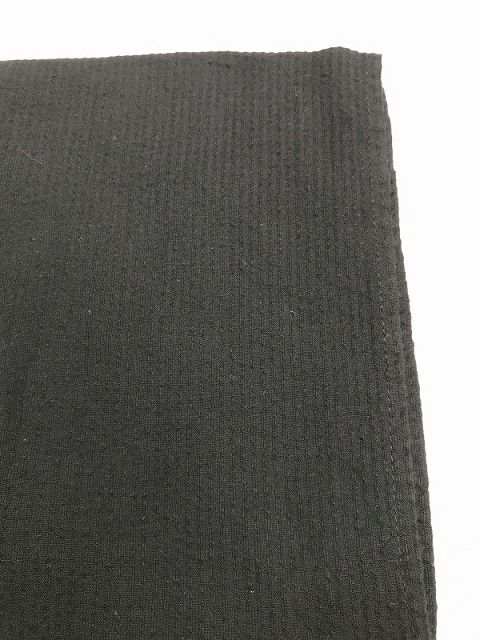 Lサイズ 男物 綿 浴衣 しじら織り黒無地