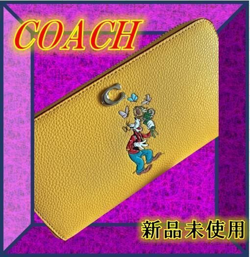 ⭐アコーディオン ジップ ウォレット グーフィー✨DISNEY ×COACH