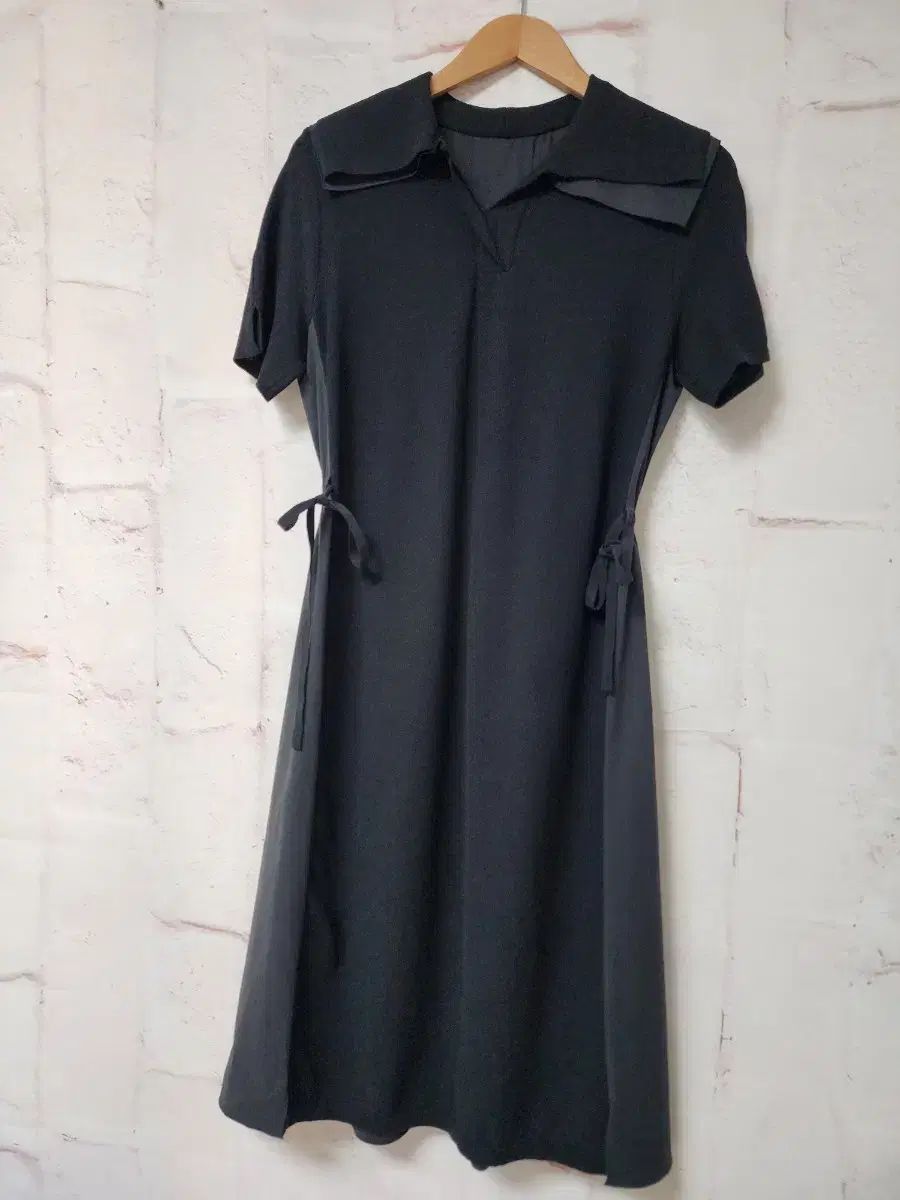 SJSJ カラ シャツ ワンピース ブラック カーキ