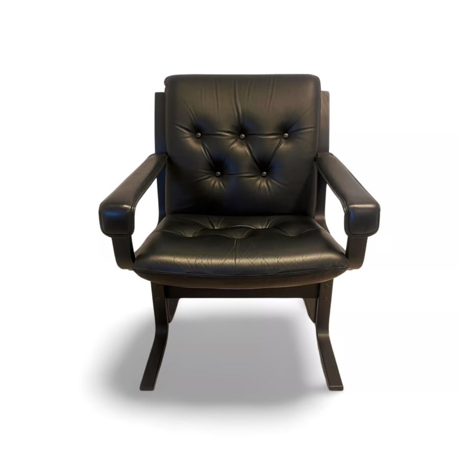 アームチェア シエスタ イングマール レリング 黒本革