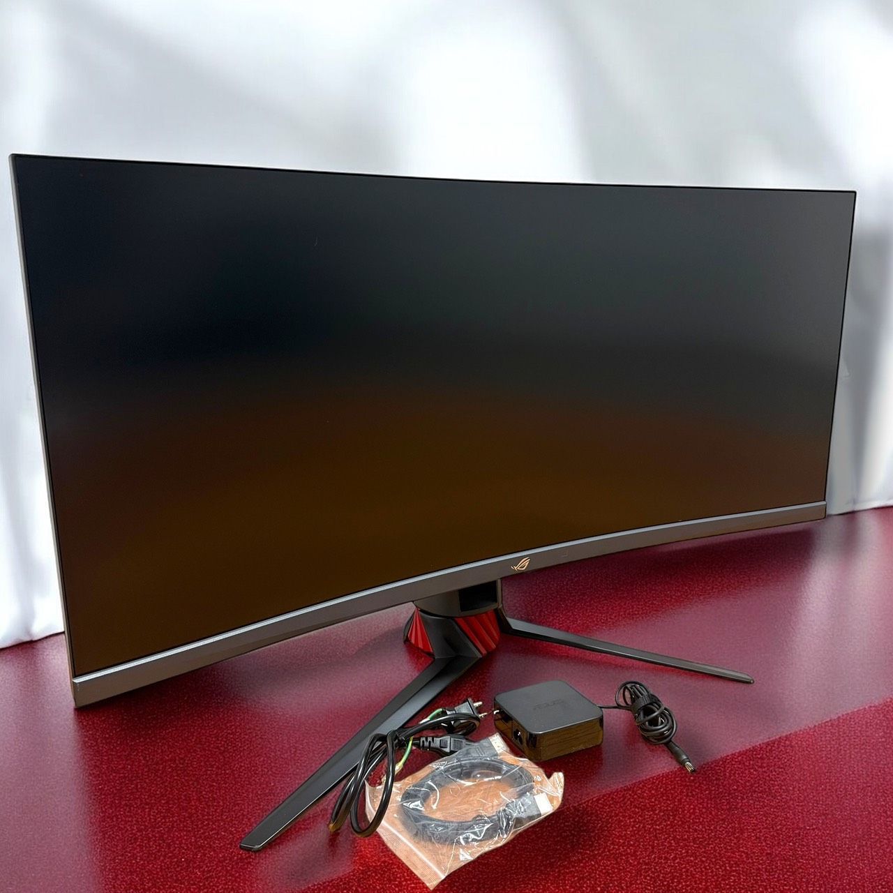 ASUS ROG STRIX WLED XG35VQ 湾曲 ゲーミングモニター 35インチ曲面パネル 100Hz FreeSync DP HDMIx2 昇降 フリッカーフリー ブルーライト軽減