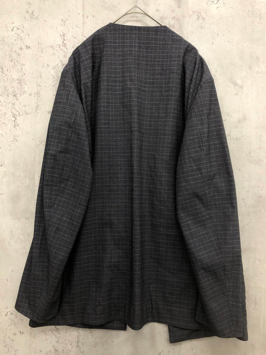 ADAM ET ROPE アダムエロペ CARREMAN ノーカラー ルーム ジャケット sizeL|グレ-系 ◎メンズ