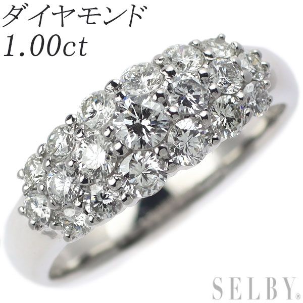 Pt900 ダイヤモンド リング 1.00ct パヴェ - メルカリ