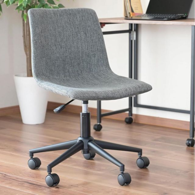 山善 パソコンチェア カジュアル ガス圧昇降 キャスター付き 高さ76-85.5cm オフィス OA 学習チェア ダークグレー MCAC-56F(DGY)