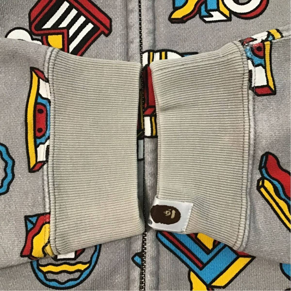 Baby milo フルジップ パーカー Mサイズ グレー a bathing ape BAPE