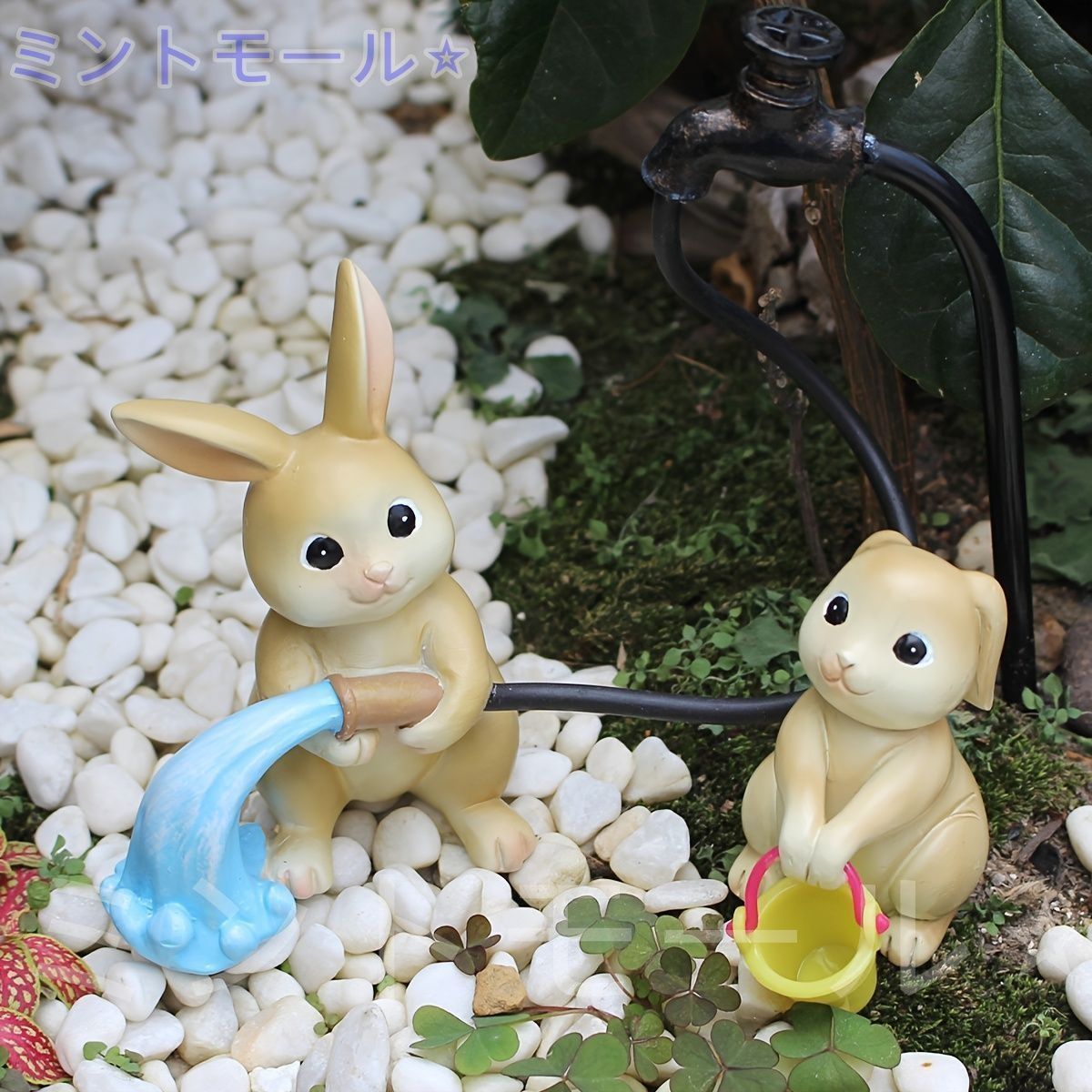 新品?未使用置物 オブジェ ガーデンオーナメント 水やりをして