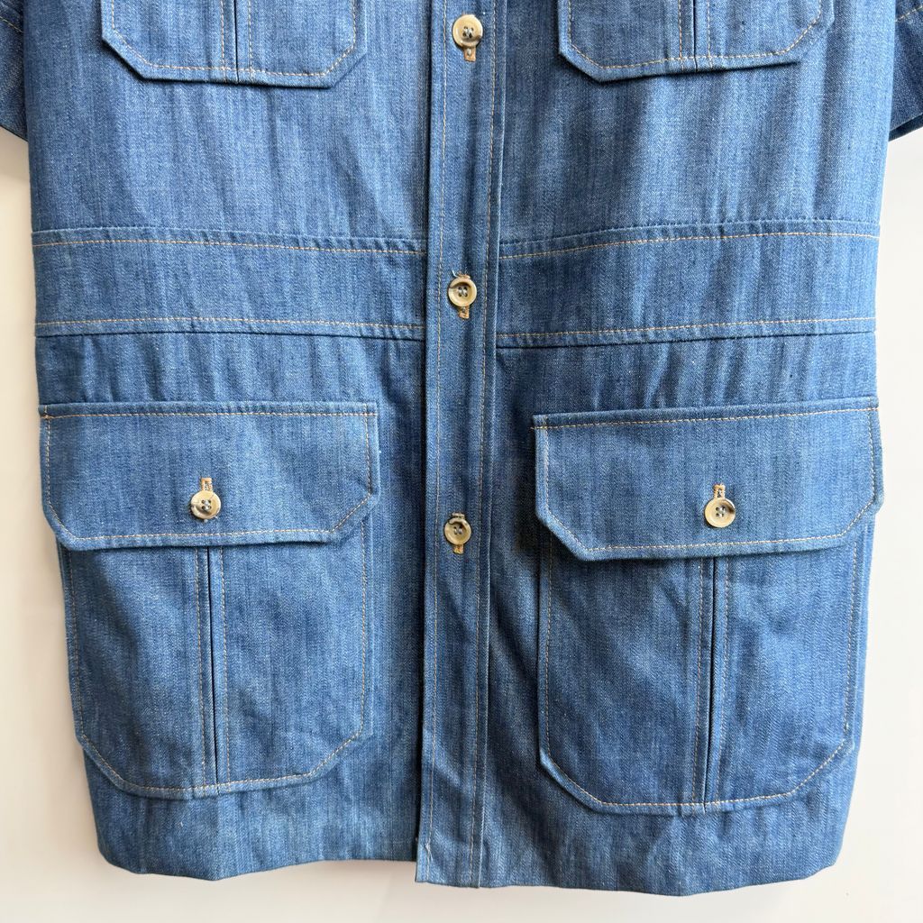 チ*ル様 リーバイス 70s デニムシャツジャケット サファリジャケット ブッシ 70s USA製 Levi's Safari Bush Denim Jacket リーバイス ブッシュ