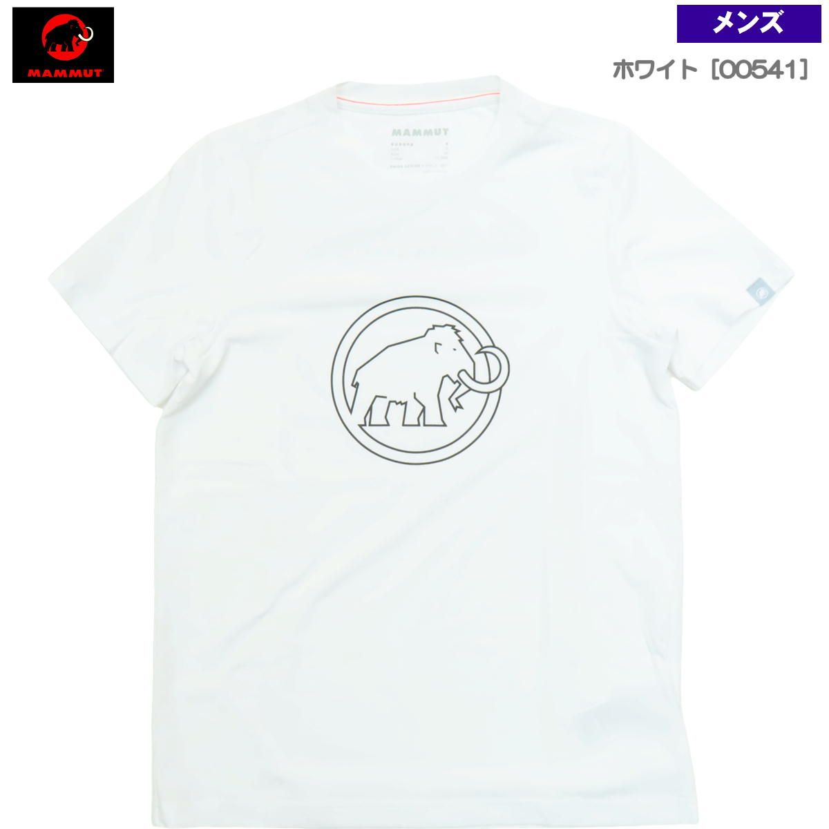 マムート / QDロゴプリントTシャツAFメンズ ホワイト[00541] XL(日本3L)