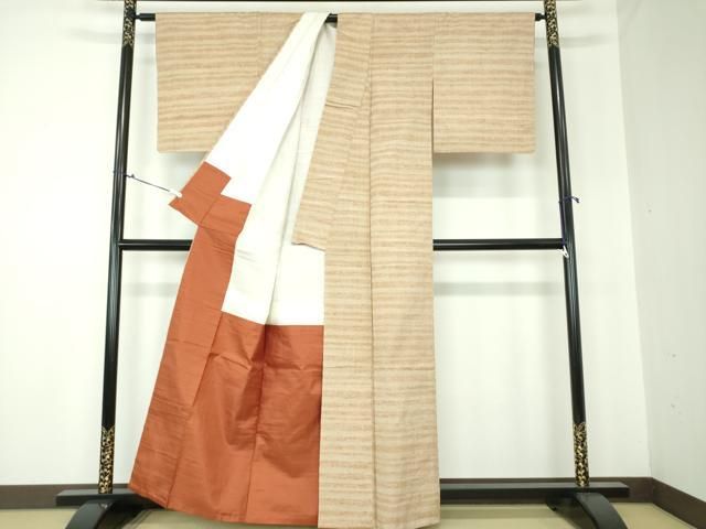 平和屋着物○上質な紬 横段文 正絹 逸品 DAAQ3349ps - メルカリ