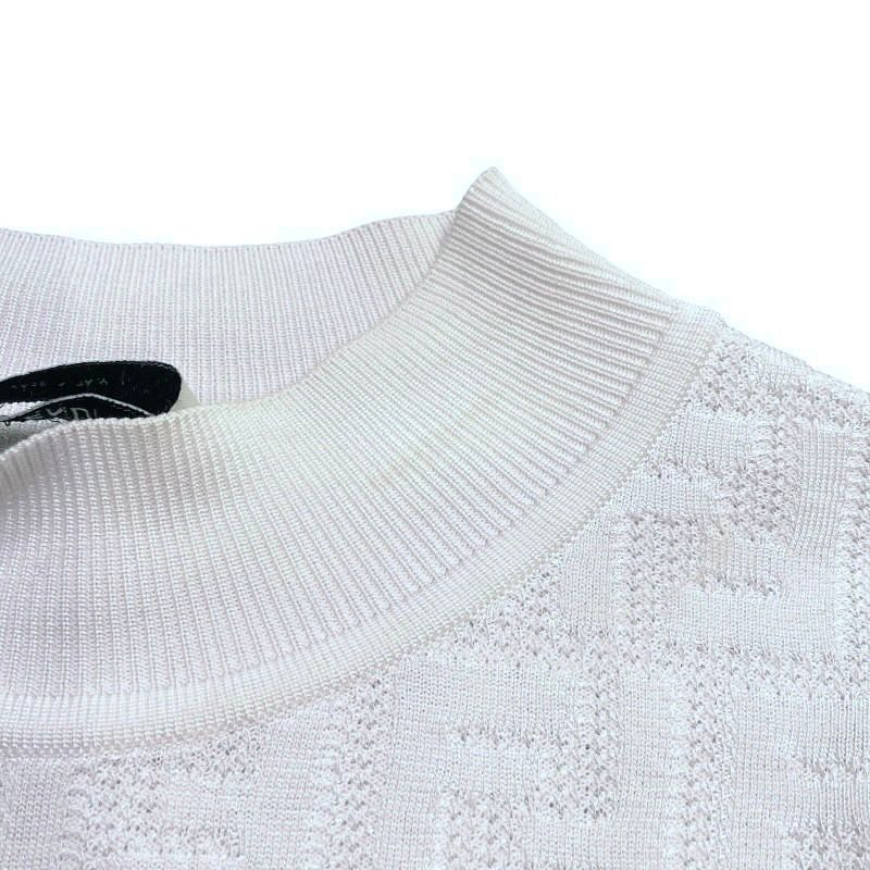  フェンディ FENDI FF総柄ファー装飾半袖カットソー FZY 935 コットン55％ レーヨン45％ レディース カットソー アンサンブル トップス