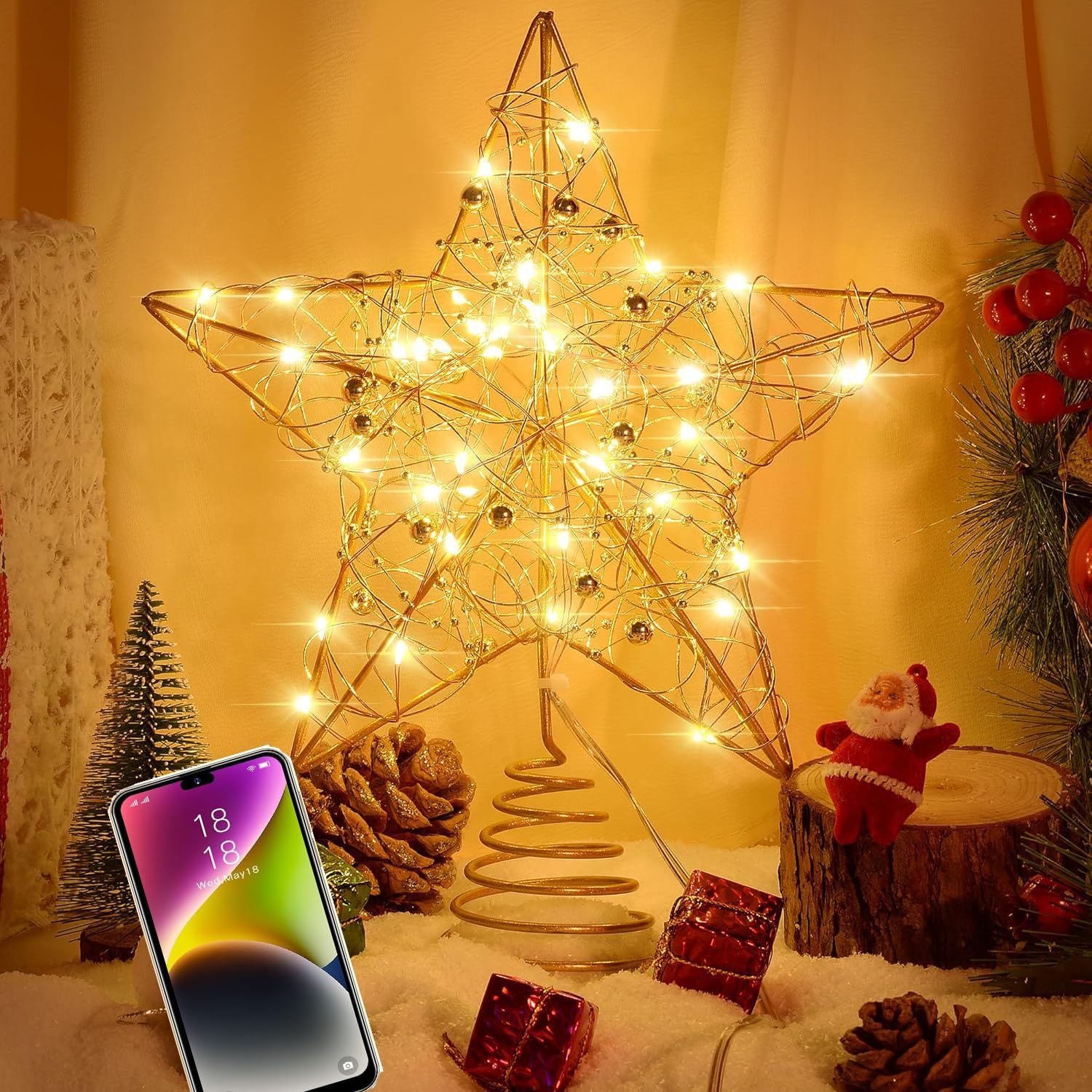 ♥♡*クリスマス飾り**☆♡♥ 新着商品】JUTOSU ツリートップ クリスマスツリートップ 星 ツリー