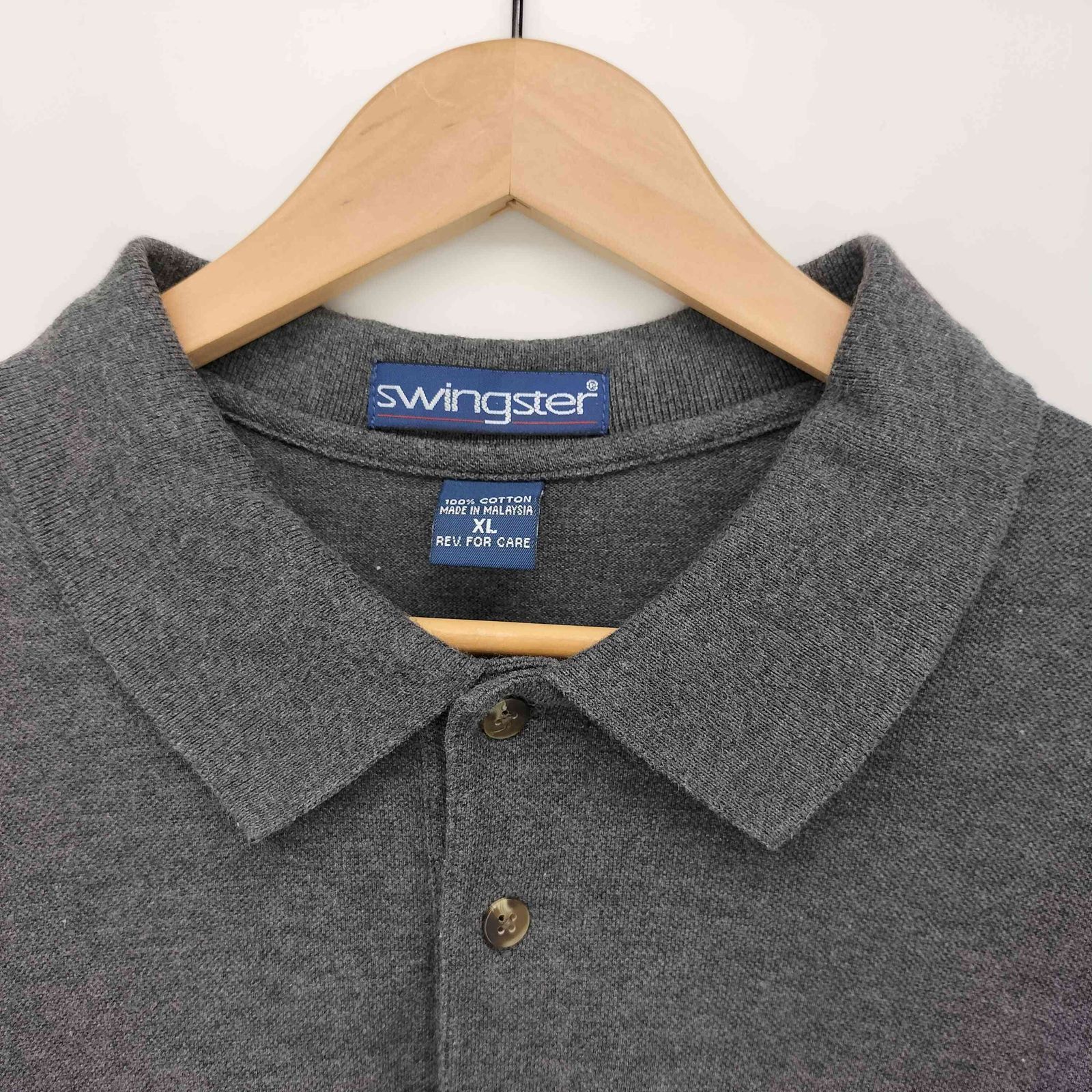 90s USA製 Swingster SPORT ブリヂストン ポロシャツXL スウィングスター SWINGSTER 90s 企業ロゴ ポロシャツ メンズ