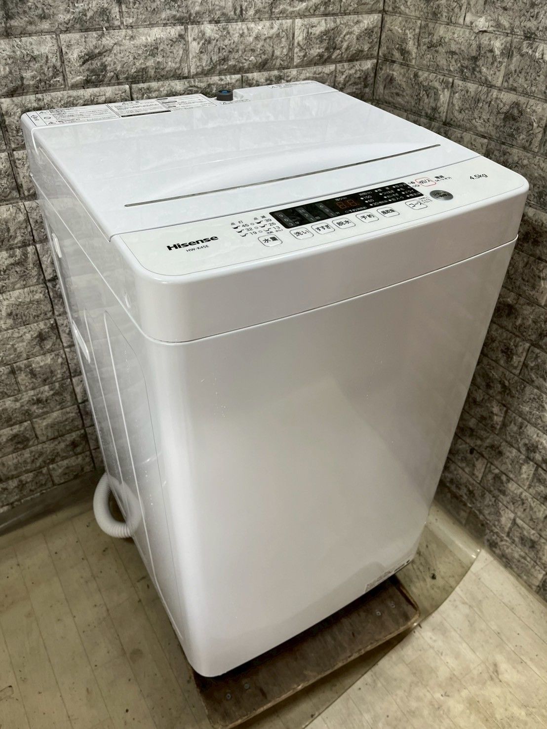 高年式 大阪 3か月保障付き 洗濯機 ハイセンス 4.5kg 2025年 HW-K45E S-752
