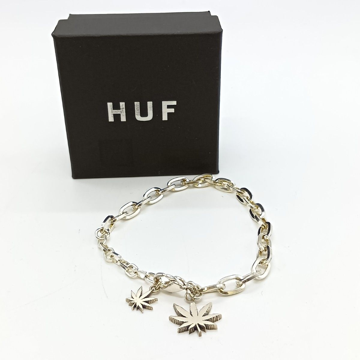 HUF シルバー ブレスレット 葉っぱモチーフ HUF 良品 23aw ハフ PLANTLIFE BRACELET ブレスレット リーフ