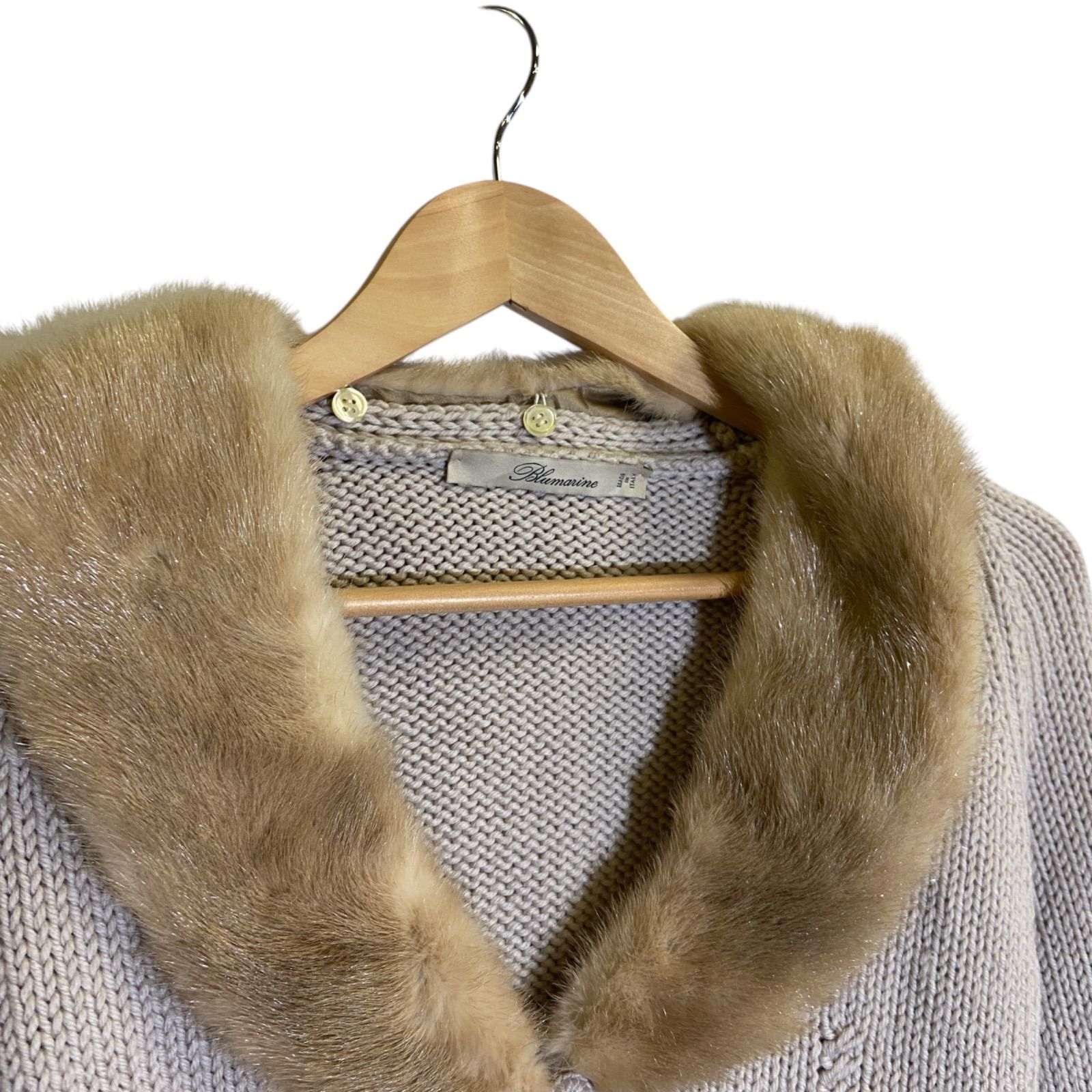 Blumarine フォックスファー付きカーディガン Blumarine♡ブルマリン