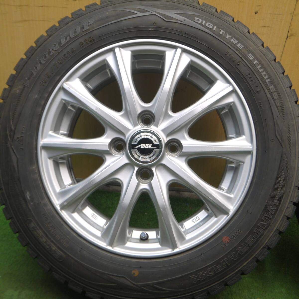 バリ溝！9分☆スタッドレス 165/70R14 ダンロップ ウインターマックス 