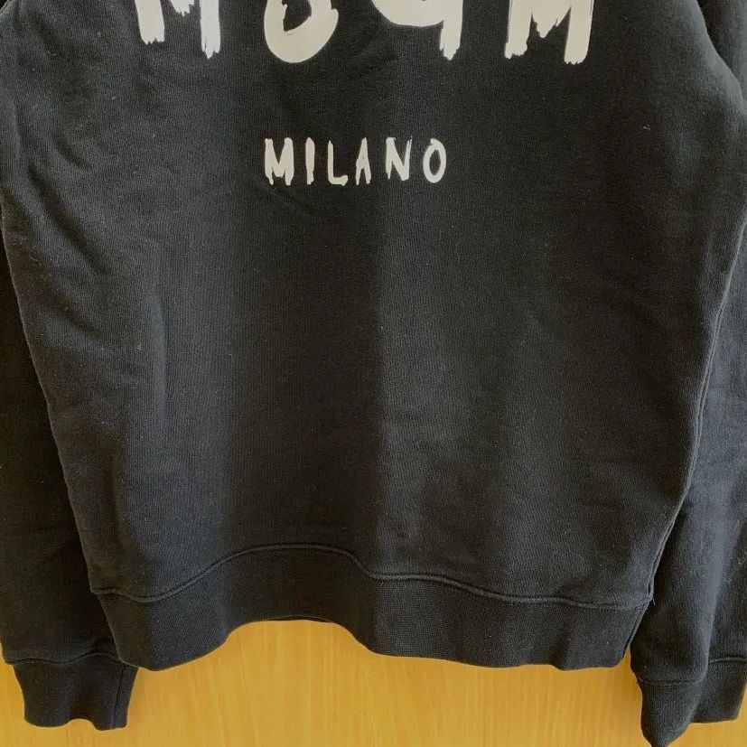 定番 MSGM ロゴスウェット ブラック XS メンズ エムエスジーエム 