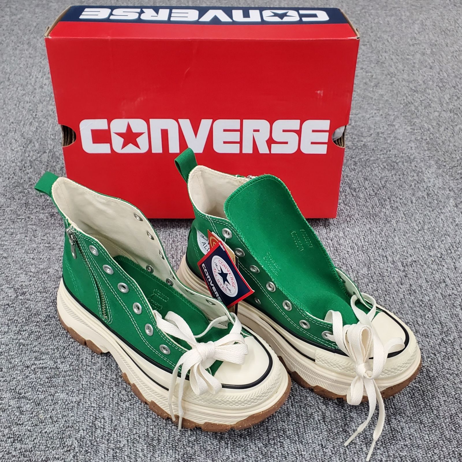 タグ付き 未使用 CONVERSE ALL STAR TREKWAVE Z HI GREEN サイズ