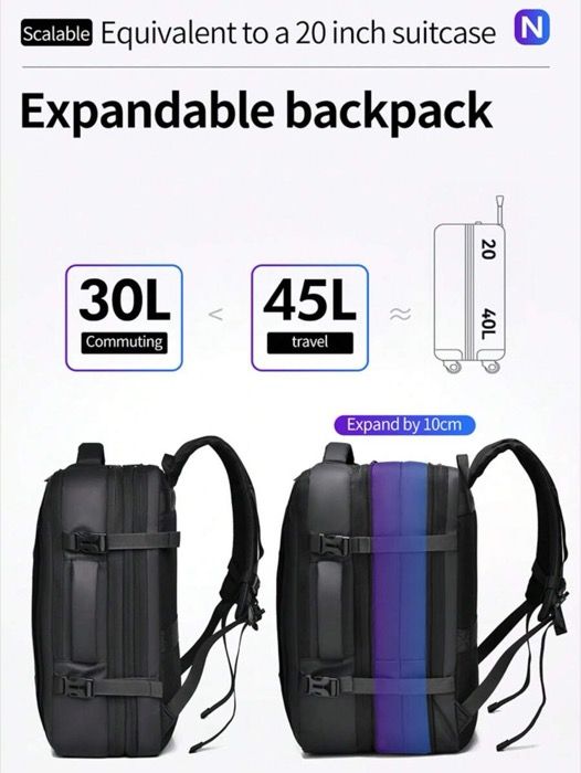 バッグ メンズ バックパック 1個 シューコンパートメントとノートパソコンコンパートメント付き デュアルバックパック 防水素材 拡張 折り畳み ショートトリップ 週末 一泊旅行 通学用に適しています 感謝祭 学 WWW_KARIMZIABAT_FR