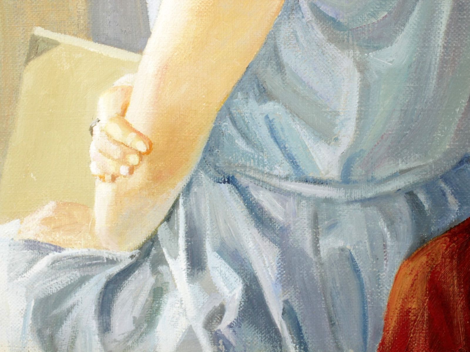 アート絵 H. FUJI KAWA女性のポートレート 油彩画 アート絵 H. FUJI