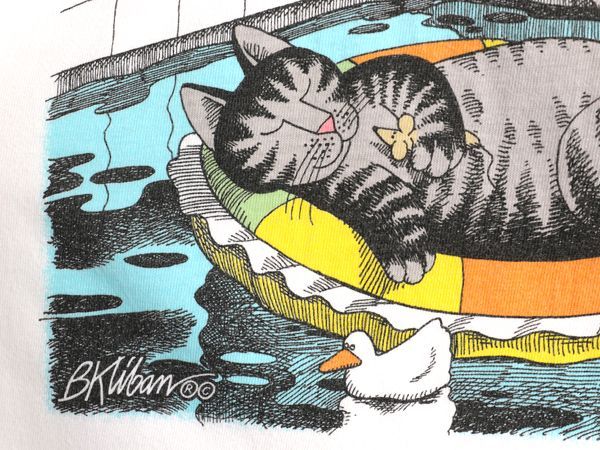90s USA製 クリバンキャット イラスト 両面 プリント Tシャツ